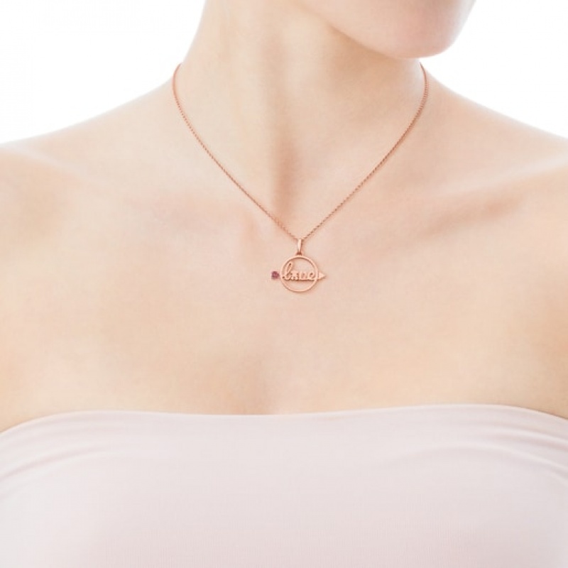 Tous San Valentin With Ruby Halskette Rosa Gold | Österreich-XWDRKZ860