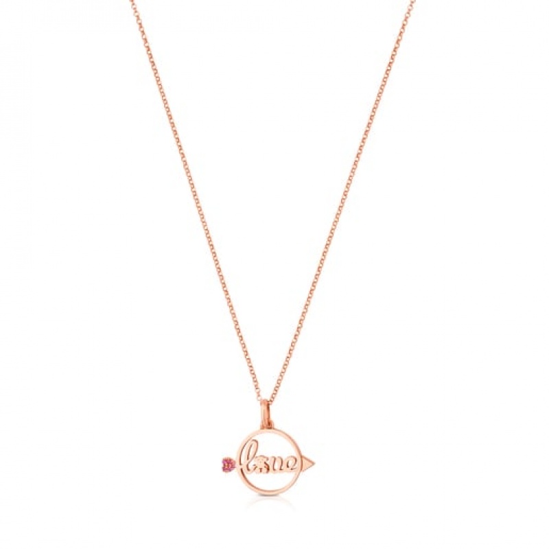 Tous San Valentin With Ruby Halskette Rosa Gold | Österreich-XWDRKZ860