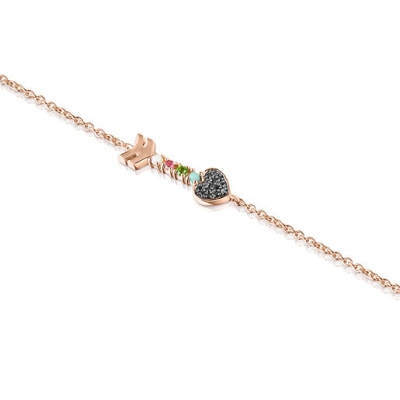 Tous San Valentín Arrow With Gemstones Armband Rosa Gold | Österreich-OVALYF168