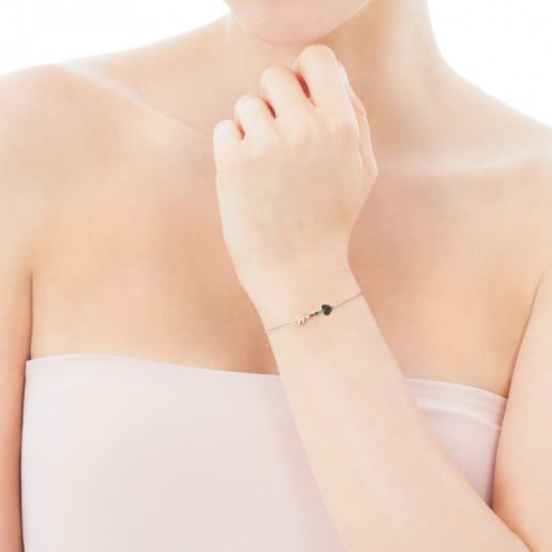 Tous San Valentín Arrow With Gemstones Armband Rosa Gold | Österreich-OVALYF168