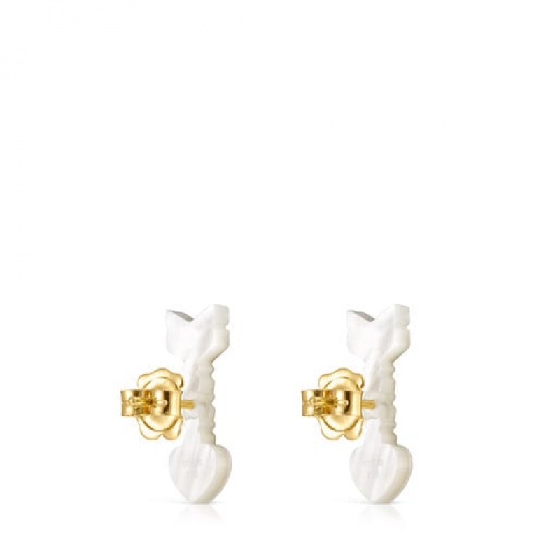 Tous San Valentín Arrow With Mother-of-pearl Ohrringe Gold | Österreich-CYHPJU591