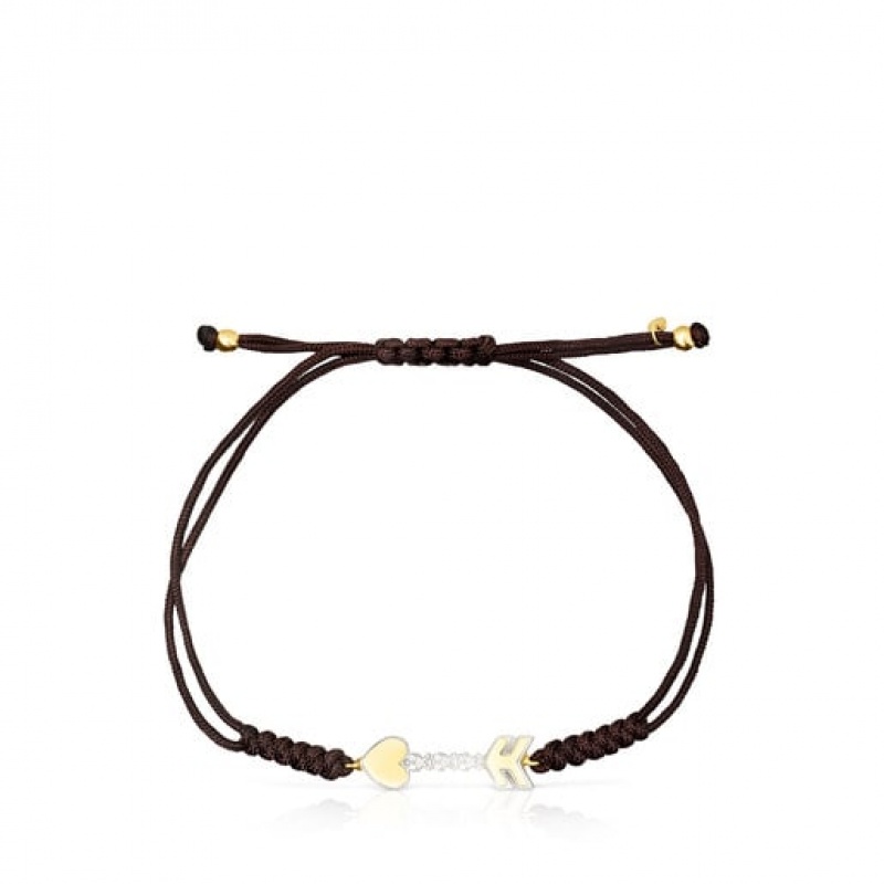 Tous San Valentín Arrow With Mother-of-pearl Cord Armband Dunkelbraun | Österreich-DWAHVF620