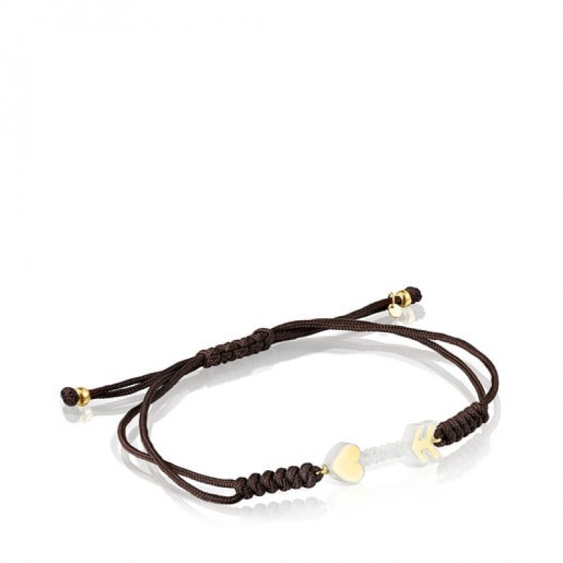Tous San Valentín Arrow With Mother-of-pearl Cord Armband Dunkelbraun | Österreich-DWAHVF620