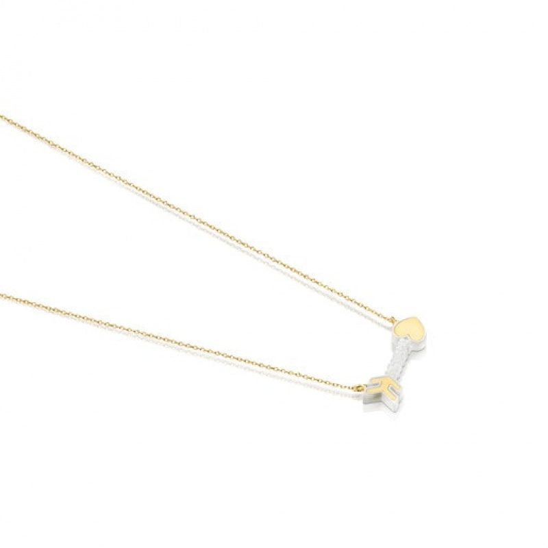 Tous San Valentín Arrow With Mother-of-pearl Halskette Gold | Österreich-TIEYNG984