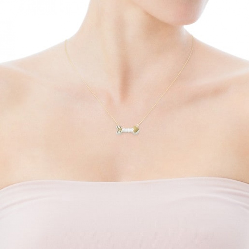 Tous San Valentín Arrow With Mother-of-pearl Halskette Gold | Österreich-TIEYNG984