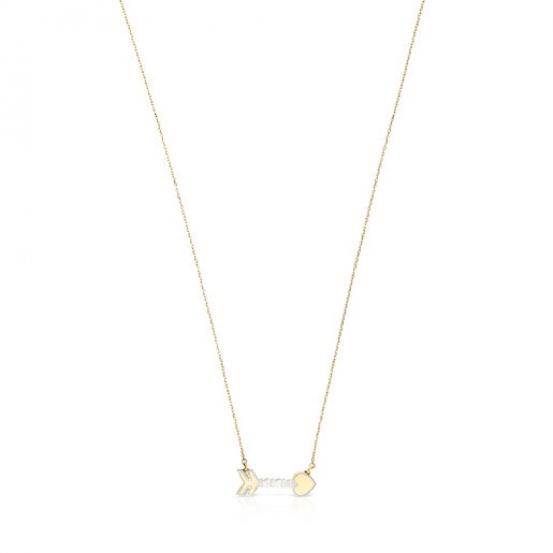 Tous San Valentín Arrow With Mother-of-pearl Halskette Gold | Österreich-TIEYNG984