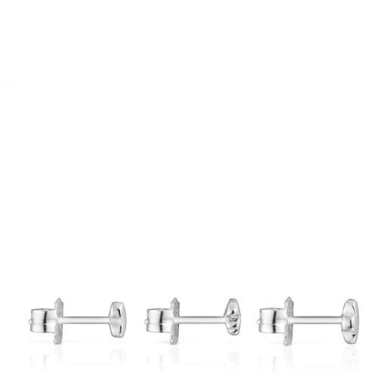 Tous Set Of Three Bold Motif Motif Ohrringe Silber | Österreich-NAITRX849
