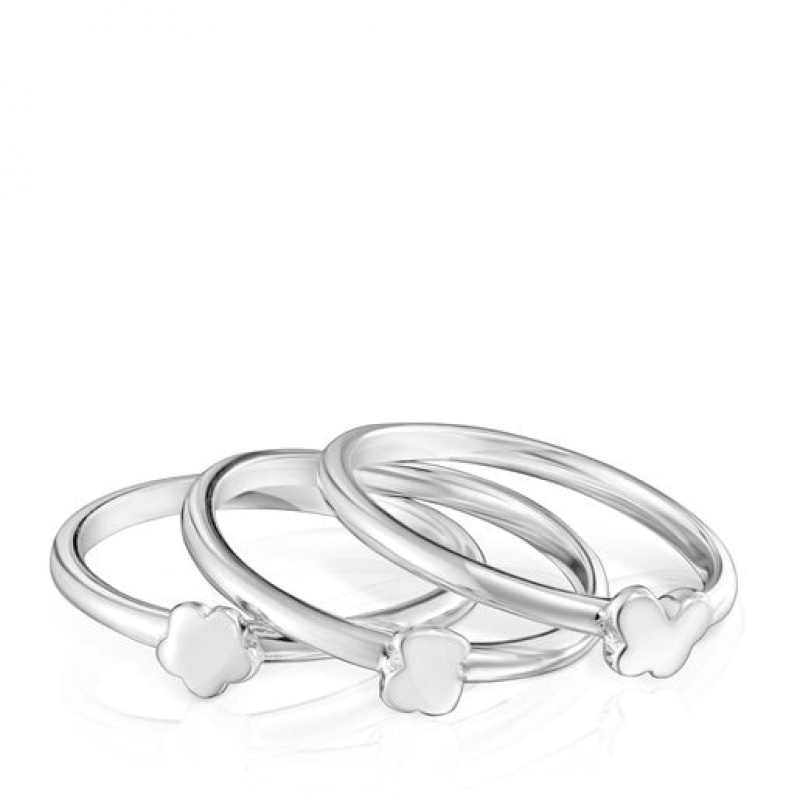 Tous Set Of Three Bold Motif Motifs Ring Silber | Österreich-UXSCID765