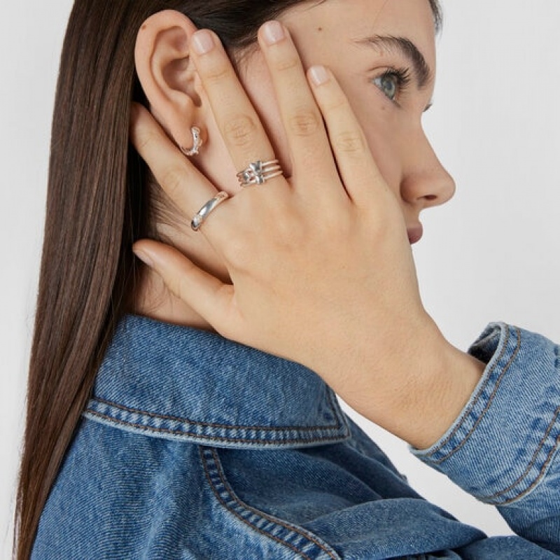 Tous Set Of Three Bold Motif Motifs Ring Silber | Österreich-UXSCID765