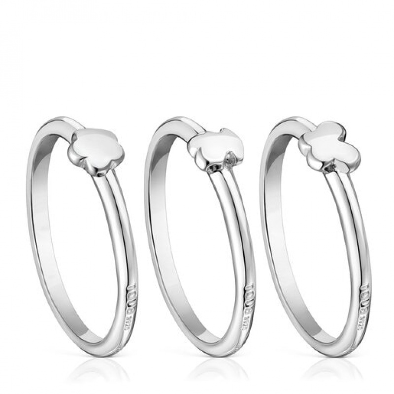 Tous Set Of Three Bold Motif Motifs Ring Silber | Österreich-UXSCID765