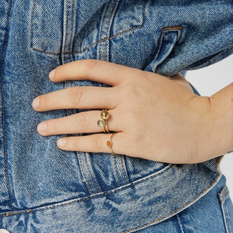 Tous Set Of Three Plumps With Gemstones Ring Gold | Österreich-XOYTZR395