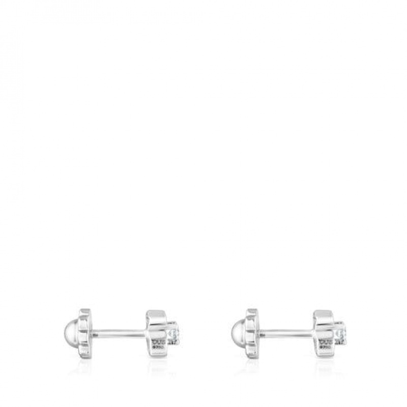 Tous Silueta With Diamonds Ohrringe Silber | Österreich-XQSKFH231