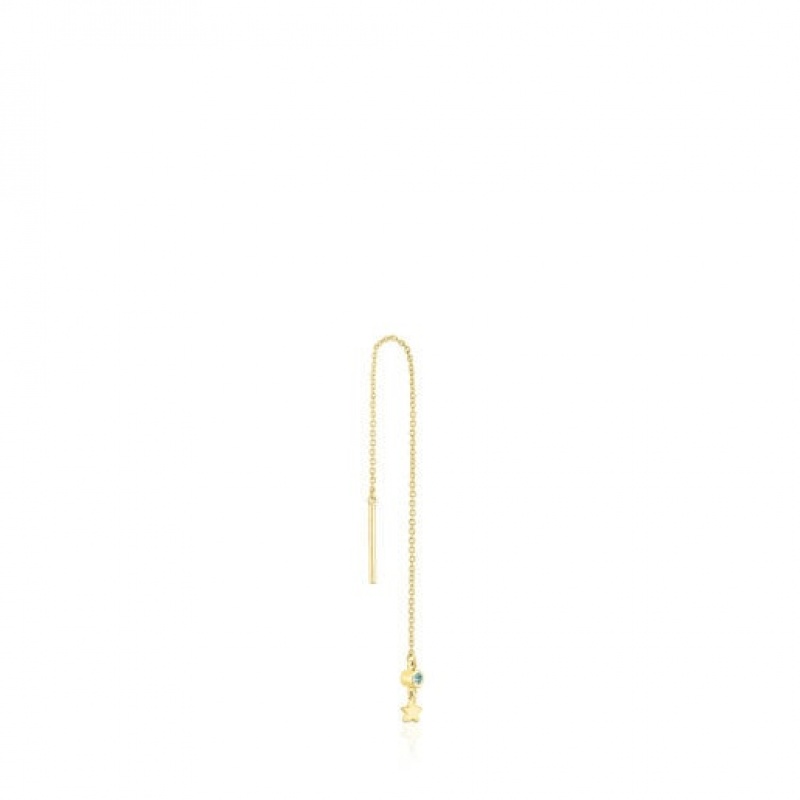 Tous Single With Star Motif Topaz Cool Joy Ohrringe Gold | Österreich-QOHATE541