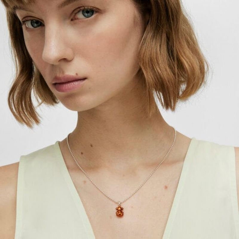 Tous Small Bold Bear Steel Anhänger Orange | Österreich-CFAOEX842