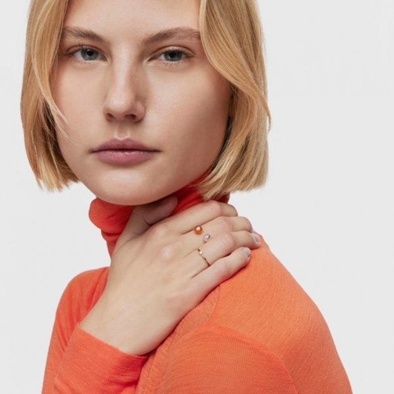Tous Small Chalcedony Open Balloon Ring Gold | Österreich-CPMJEA306