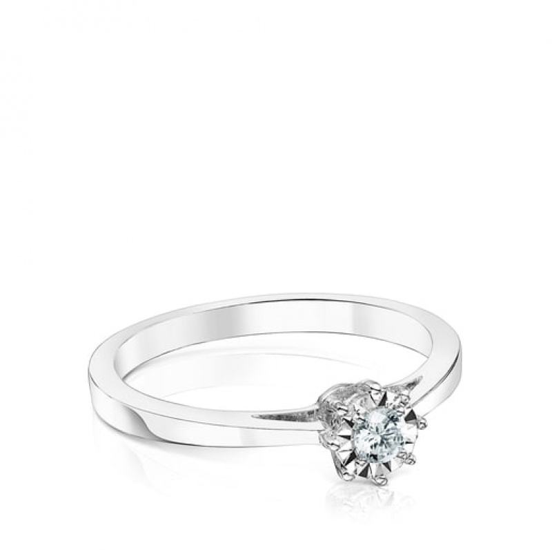 Tous Small Diamond Rosette Les Classiques Ring Silber | Österreich-LCXMWT071