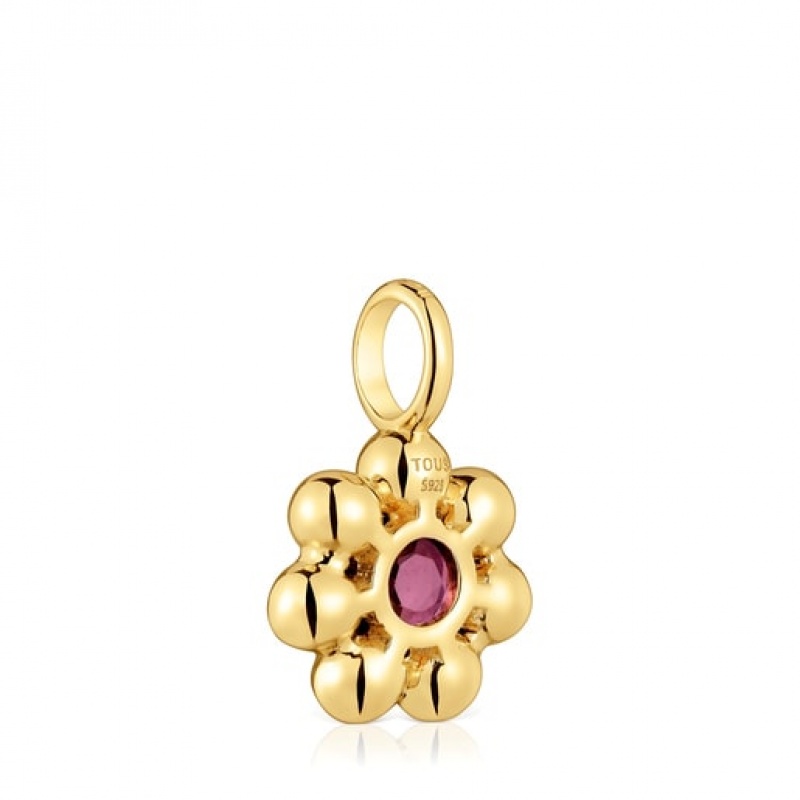 Tous Small Flower With Rhodolite Sugar Party Anhänger Gold | Österreich-LVXEWK250
