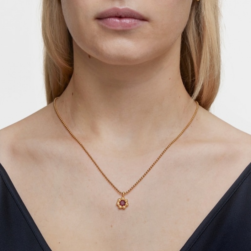 Tous Small Flower With Rhodolite Sugar Party Anhänger Gold | Österreich-LVXEWK250
