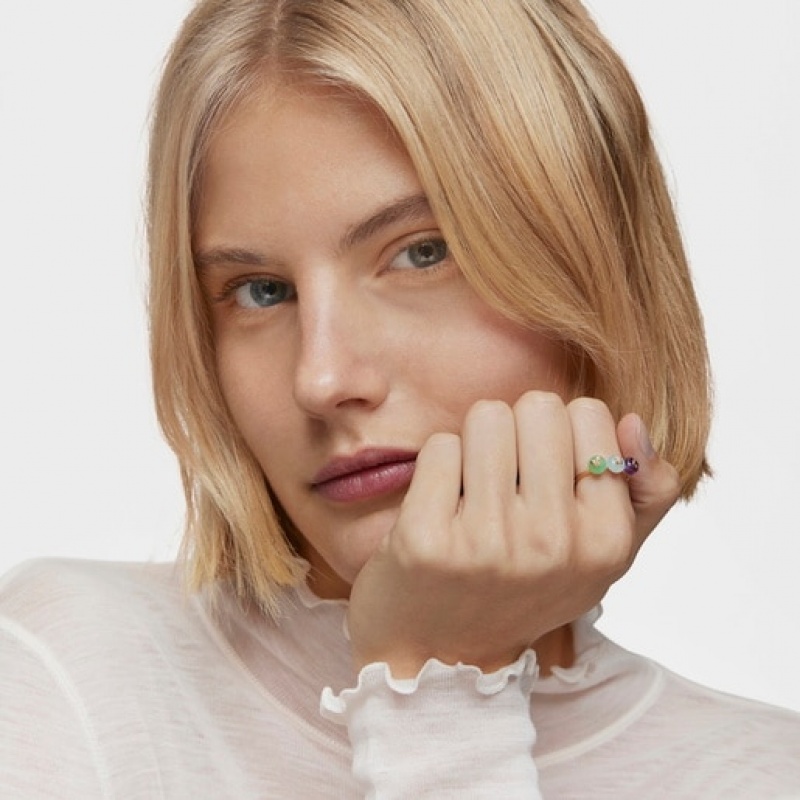 Tous Small Gemstones Balloon Ring Gold | Österreich-OLRHBE539