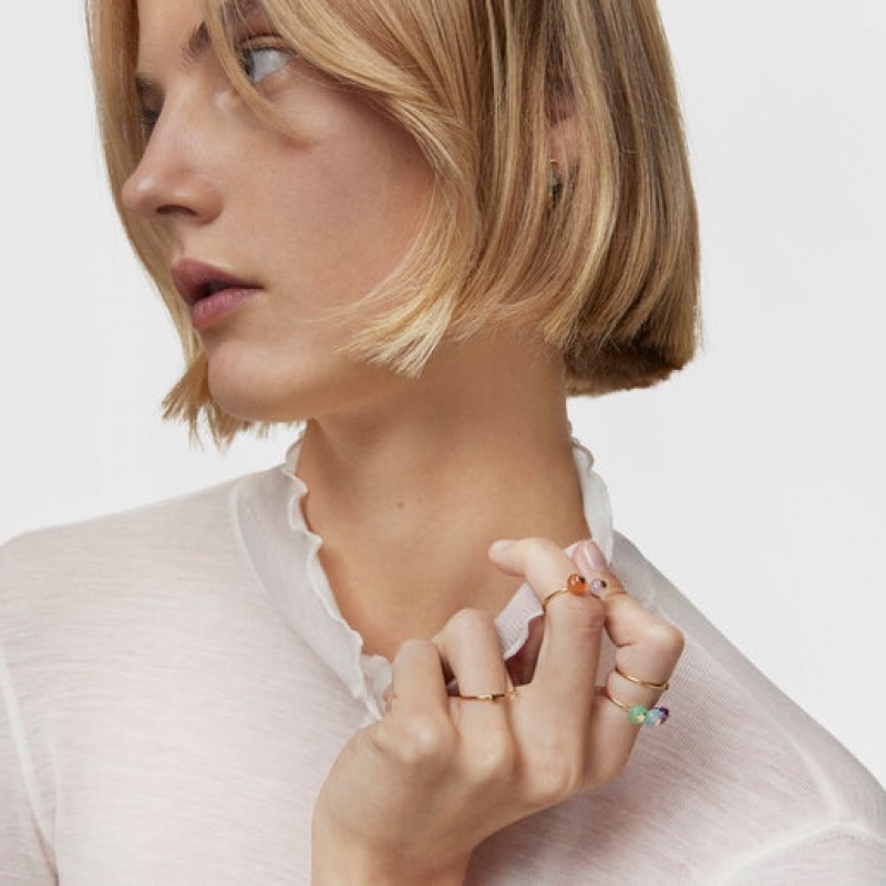 Tous Small Gemstones Balloon Ring Gold | Österreich-OLRHBE539