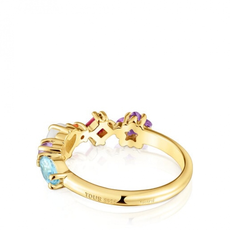 Tous Small Gemstones Motifs Sugar Party Ring Gold | Österreich-PDZSVI463