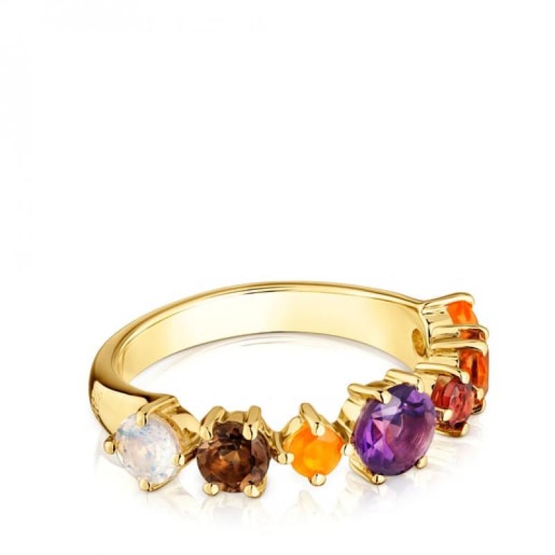 Tous Small Gemstones Sugar Party Ring Gold | Österreich-CONSBR749