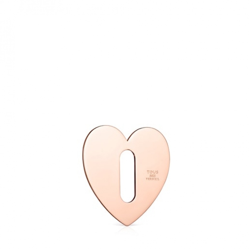 Tous Small Hold Metal Heart Anhänger Rosa Gold | Österreich-UJWRFI950
