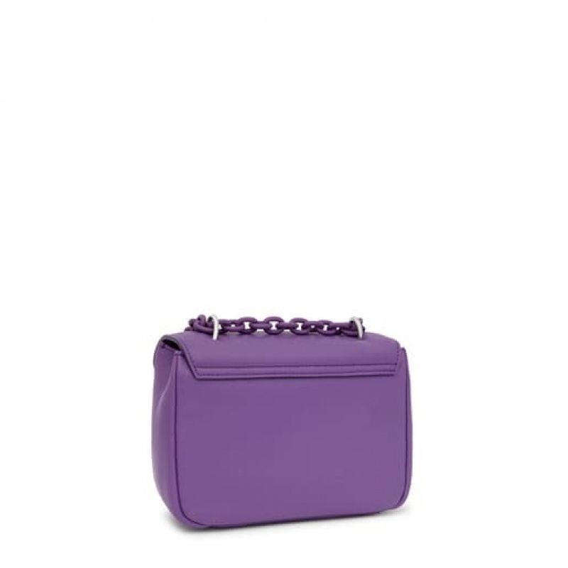 Tous Small Leder Bold Bear Umhängetasche Lila | Österreich-NPZBWE175