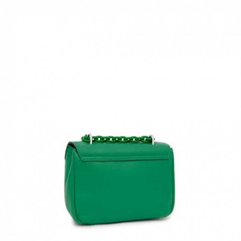 Tous Small Leder Bold Bear Umhängetasche Grün | Österreich-GVMLZY230