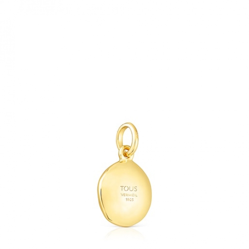 Tous Small Magic Nature Disc With Gemstones Anhänger Gold | Österreich-KTYDLB437