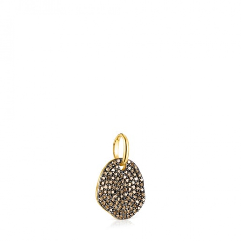 Tous Small Nenufar With Diamonds Anhänger Gold | Österreich-AOVKPR408