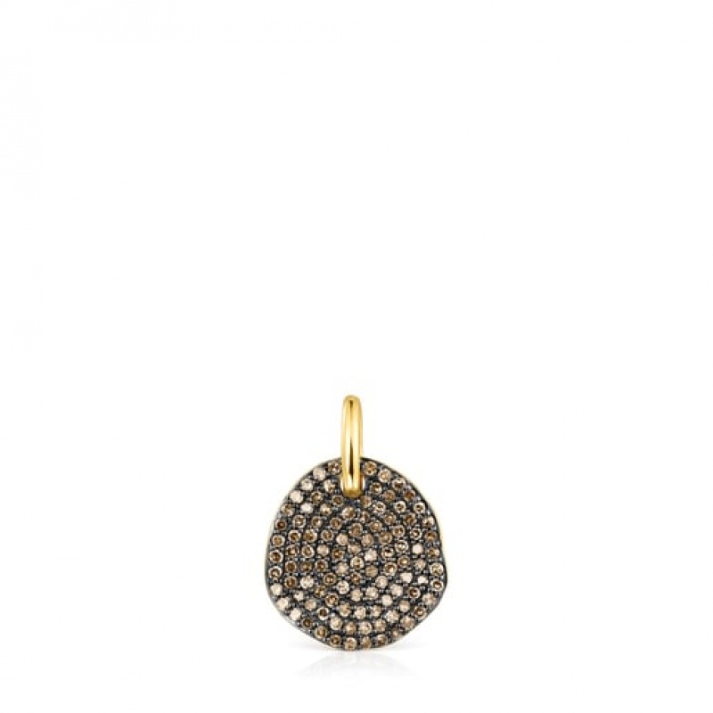 Tous Small Nenufar With Diamonds Anhänger Gold | Österreich-AOVKPR408