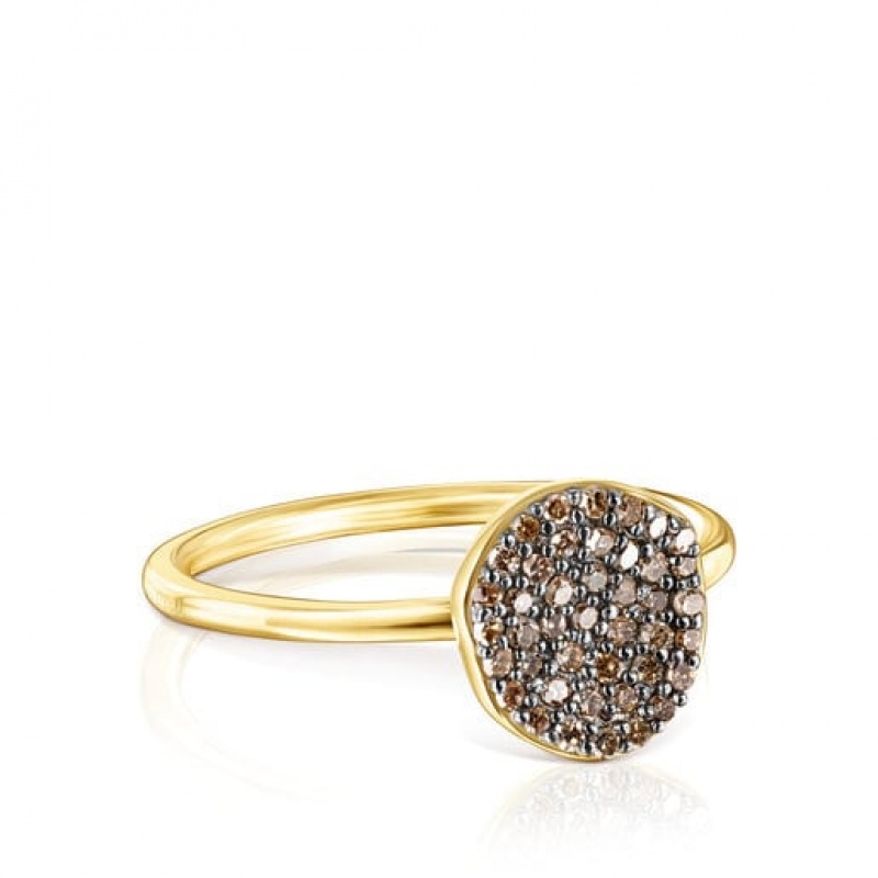 Tous Small Nenufar With Diamonds Ring Gold | Österreich-NTEROD023