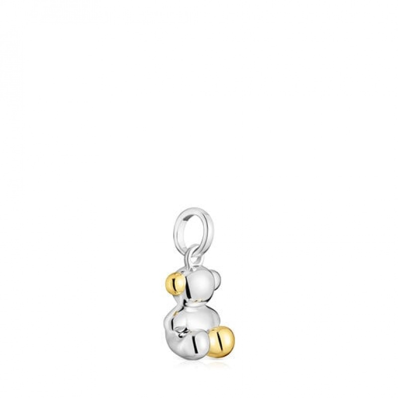 Tous Small Two-tone Bold Bear Anhänger Gold Silber | Österreich-ZXQWYO209