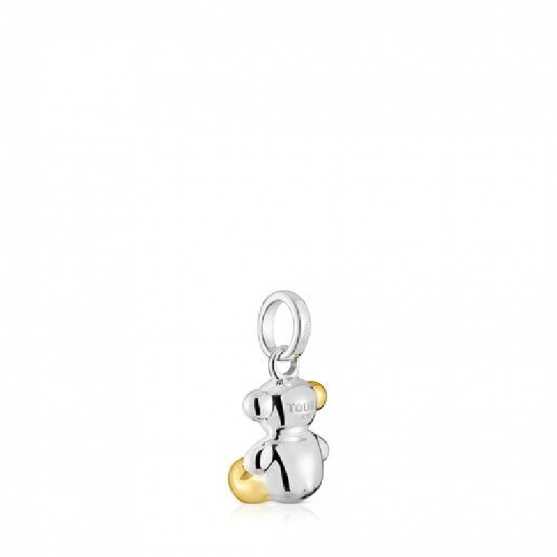 Tous Small Two-tone Bold Bear Anhänger Gold Silber | Österreich-ZXQWYO209