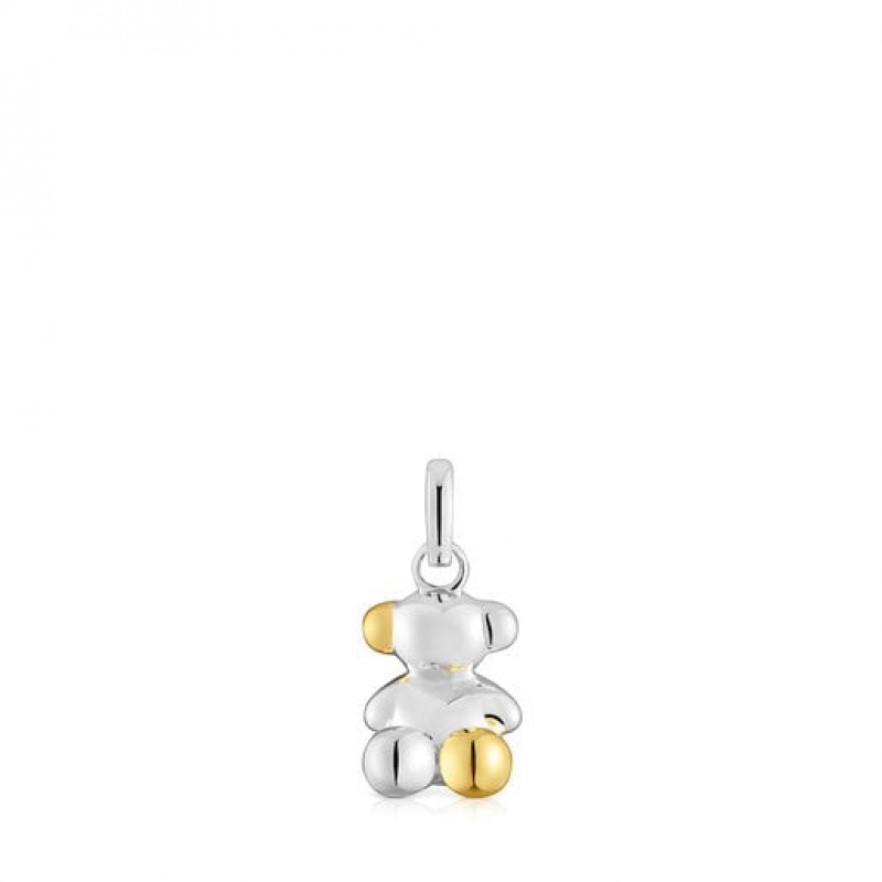 Tous Small Two-tone Bold Bear Anhänger Gold Silber | Österreich-ZXQWYO209