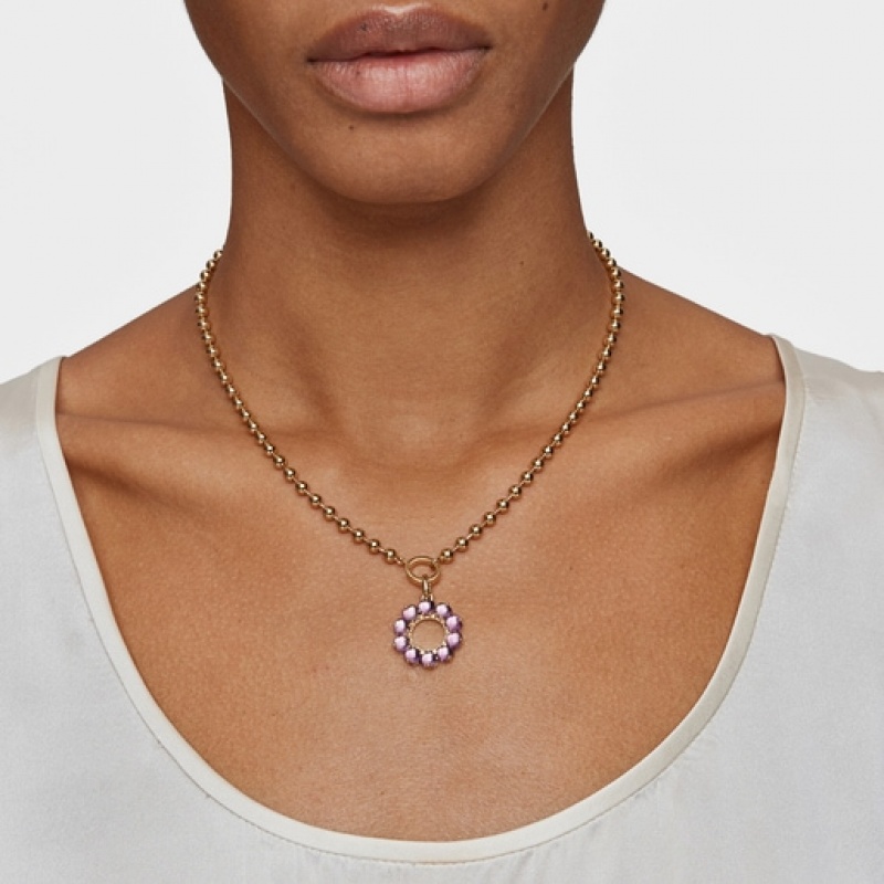 Tous Small With Amethyst Sugar Party Anhänger Gold | Österreich-BJSXCQ304