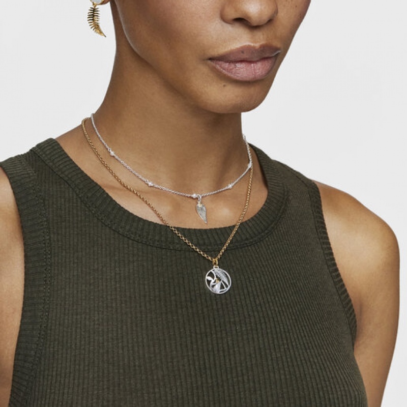 Tous Small Yunque Two-tone Openwork Anhänger Gold Silber | Österreich-FTQBCY639