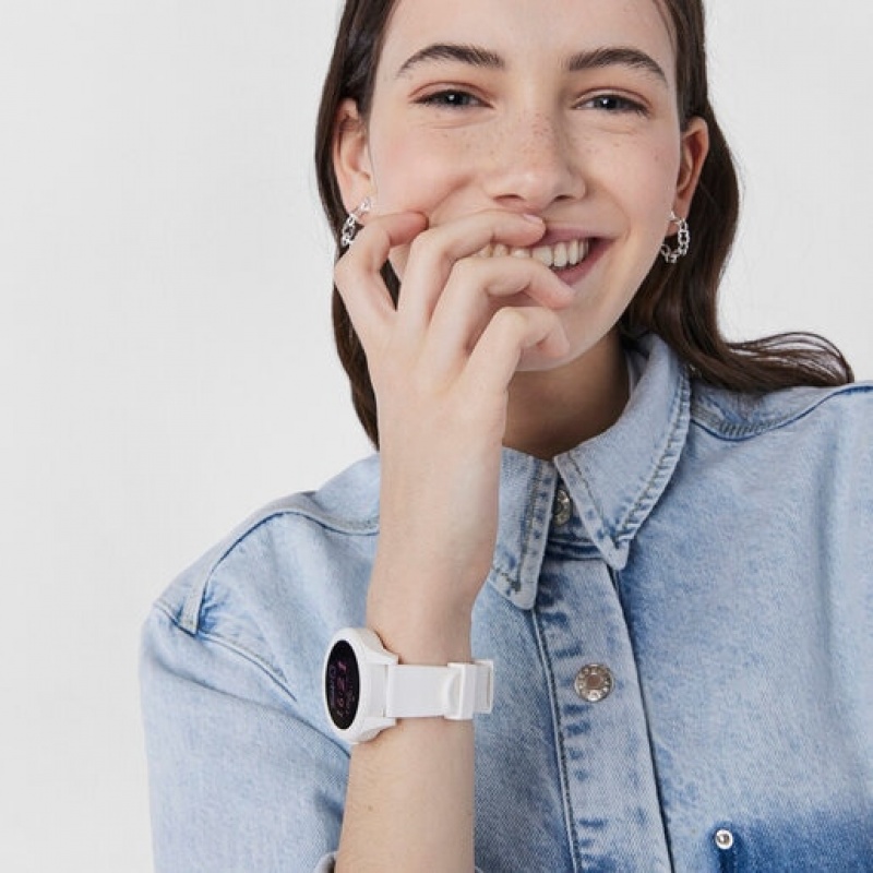 Tous Smarteen Connect With Silikon Riemen Uhren Weiß | Österreich-PRHTQI795