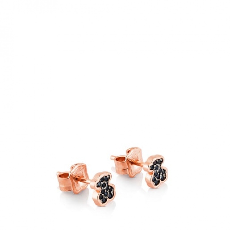 Tous Spinel Bear Motif Motif Ohrringe Rosa Gold | Österreich-JRUHOG473