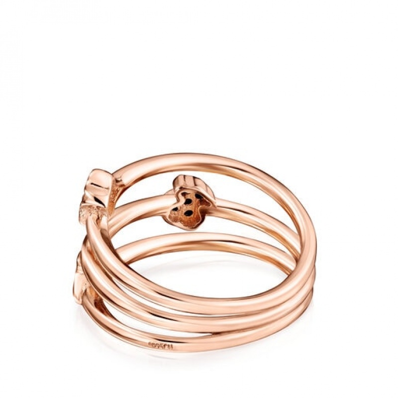 Tous Spinels Motif Ring Rosa Gold | Österreich-SIBXYA834