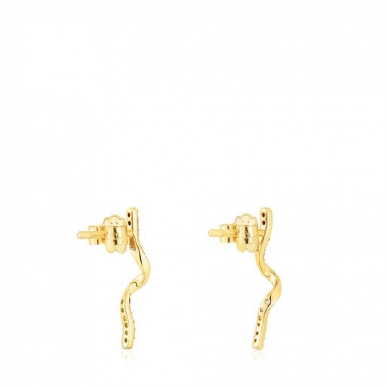 Tous Spiral With Gemstones St Tropez Ohrringe Gold | Österreich-NPZCDO817