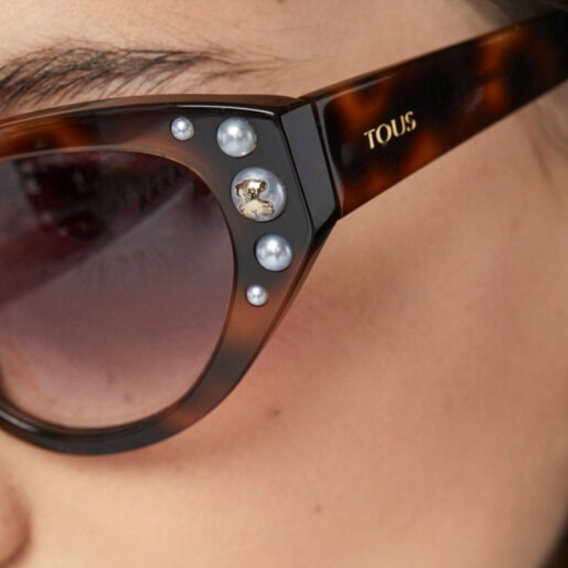 Tous Square Bear Sonnenbrille Braun Schwarz | Österreich-POJRHG912