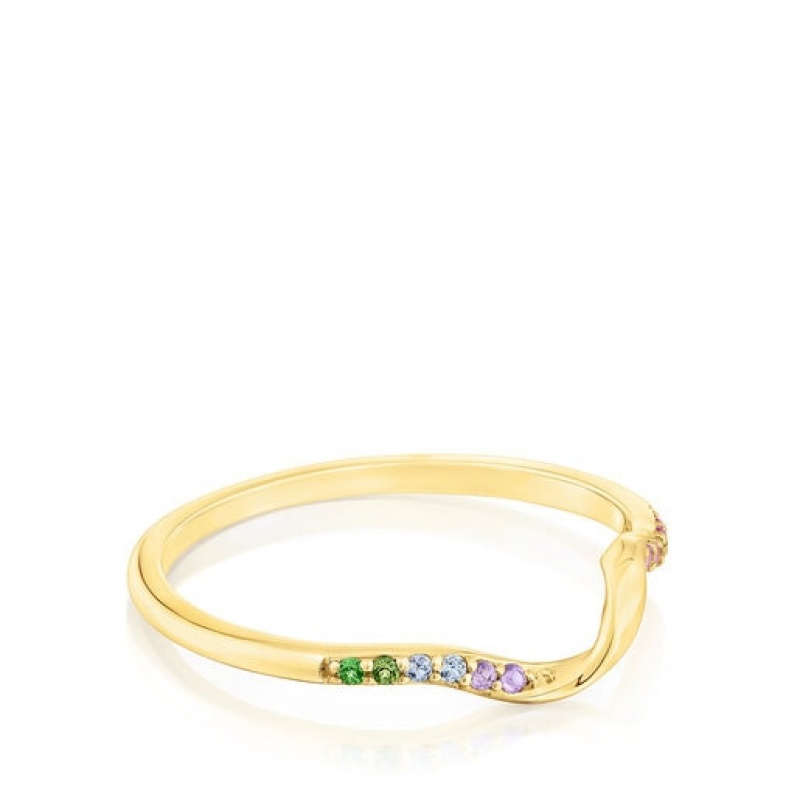 Tous St Tropez Spiral With Gemstones Ring Gold | Österreich-RAGVZI094