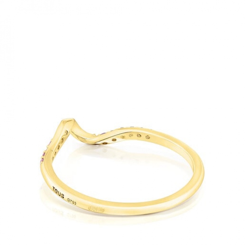Tous St Tropez Spiral With Gemstones Ring Gold | Österreich-RAGVZI094