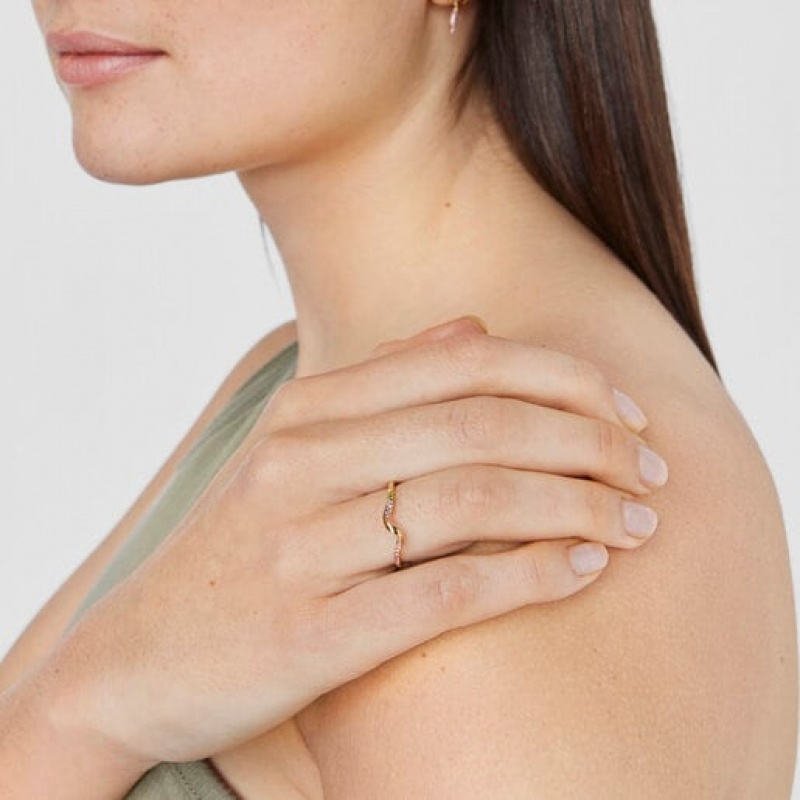 Tous St Tropez Spiral With Gemstones Ring Gold | Österreich-RAGVZI094