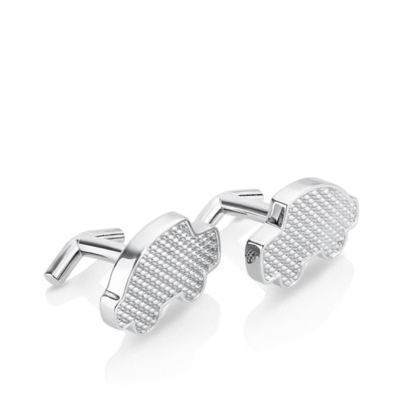 Tous Stainless Steel Mesh Manschettenknöpfe Silber | Österreich-APLDNI532
