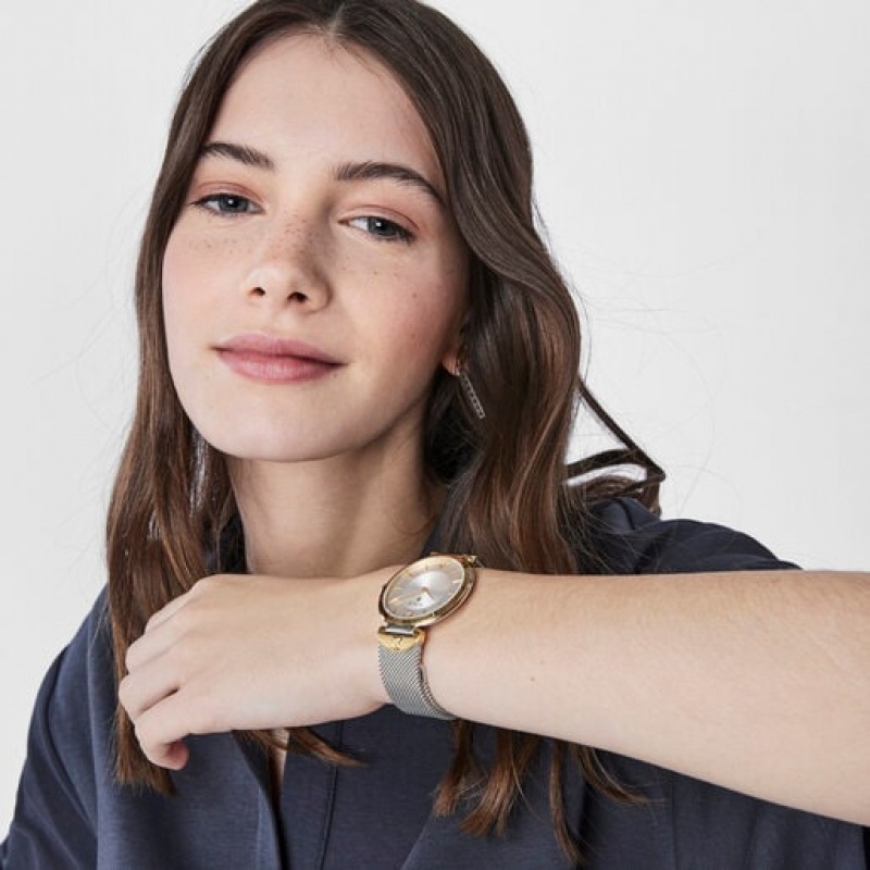 Tous Stainless Steel S Mesh Uhren Gold | Österreich-VYOKEH471