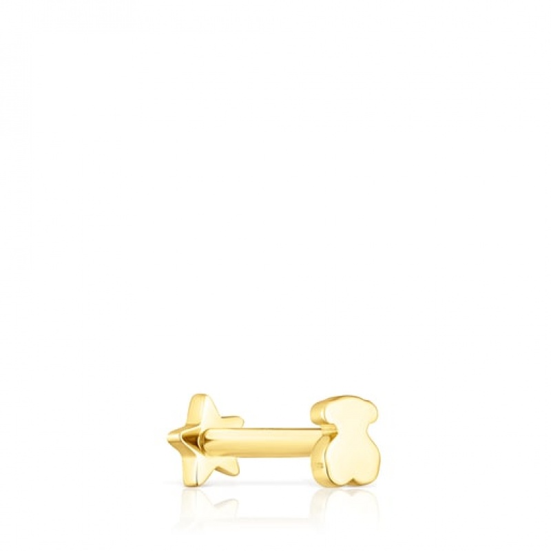 Tous Star Motif Ear Ohrringe Gold | Österreich-OUCGKS610