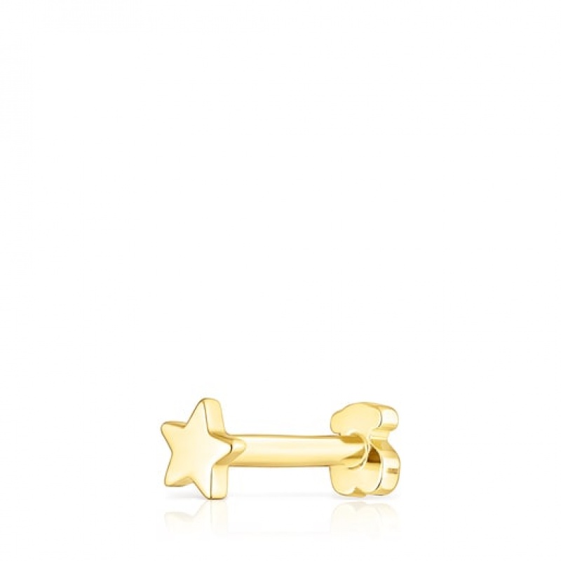 Tous Star Motif Ear Ohrringe Gold | Österreich-OUCGKS610
